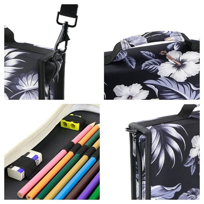 Kentop Trousse à crayons de couleur 160 emplacements sac de dessin portable  sac de rangement étanche multicouche（Fuso blanc） - Cdiscount Beaux-Arts et  Loisirs créatifs