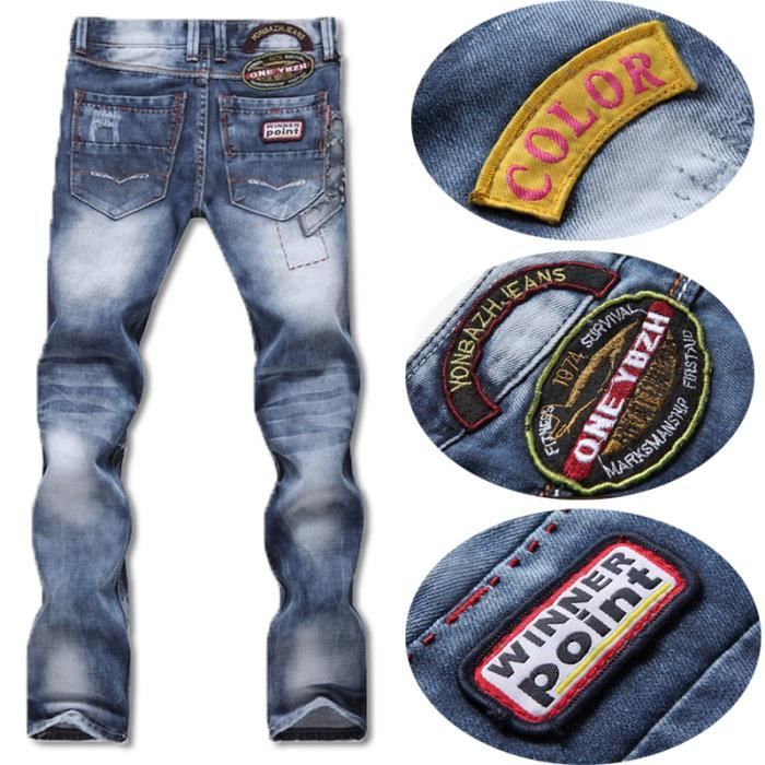 Jeans Homme grande taille 28 Bleu Cdiscount Pr t Porter