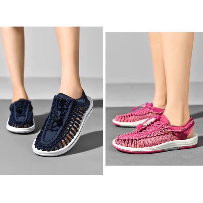 Sandale Ete Homme Femme INSFITY Bleu marine Respirante Anti derapant Casual Bleu marine Cdiscount Chaussures