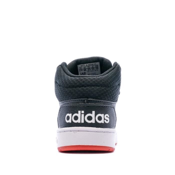 Baskets enfant Adidas Hoops Mid Noir Fermeture Scratch