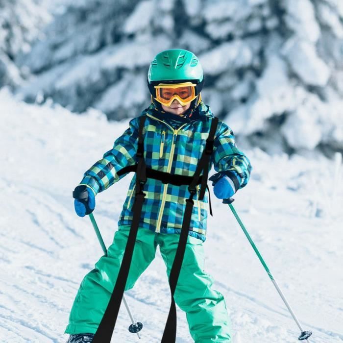 PEAUX POUR SKI - Courroie d'entraînement de ski HIVER Polaire polaire  Harnais de formation sportive imperméable,noir