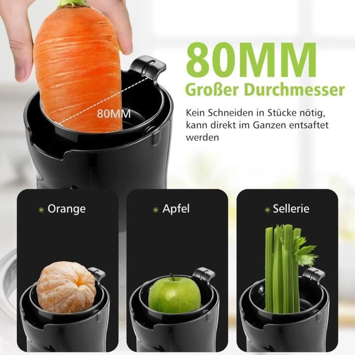 Aobosi Extracteur De Jus De Fruits Et Légumes Entiers, Slow Juicer ...