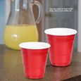 50 Pcs Rouge Tasses En Plastique Jetables 5.5Oz Café Bière Boire Fête De Mariage Tasse Gobelets Vaisselle Articles De Fête-3
