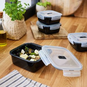 Boîtes alimentaires GN 1/9 1,5 L – Lot de 4 hermétiques professionnelles