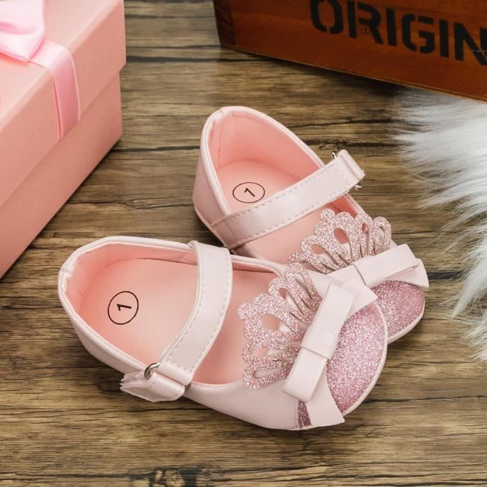 Couleur or rose taille 13 18 mois Chaussures en cuir Pu pour b b s