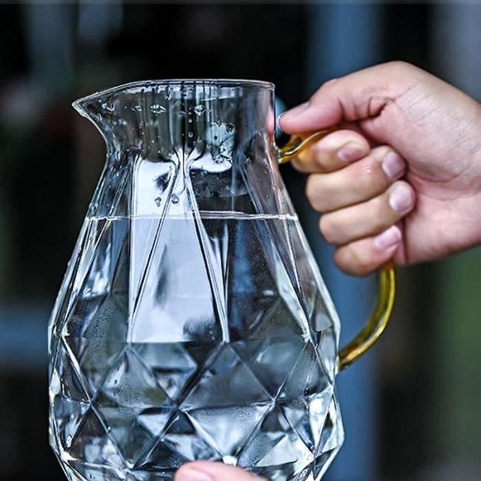 Théières,Cruche d'eau en verre Transparent 1.8L eau chaude-froide