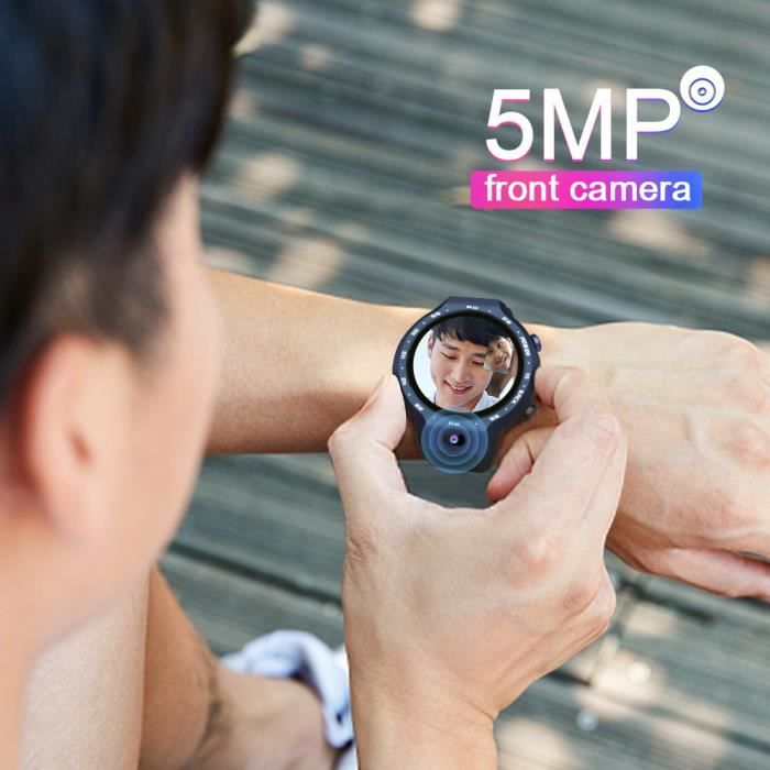 LEMFO LEM9 Smartwatch 4G LTE Phone Android 7.1.1 1 Go 16 Go 1.39 5MP Moniteur de frequence Cardiaque Podometre GPS WiFi Bleu Cdiscount Telephonie