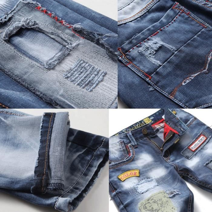 Jeans Homme grande taille 28 Bleu Cdiscount Pr t Porter