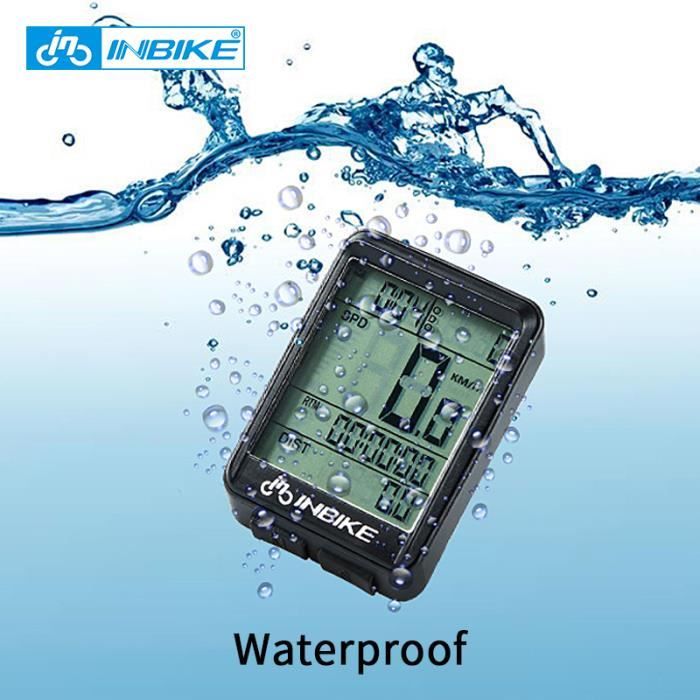 Compteur pour cycle Green Light wireless INBIKE Compteur de velo filaire et sans fil ecran LED de 2 1 pouces 5 cm avec retro e Cdiscount Sport