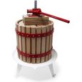 30L Presse à fruits incl. torchon pour pressoir vin fruit chêne cidre de pommes - 51739-0