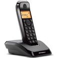 Téléphone sans fil MOTOROLA S1201 - Noir - ID d'appelant - Répertoire 50 noms - Mains libres-0