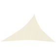 Voile d'ombrage triangulaire - ROKOO - Lucky - 160 g/m² - Crème - 3x4x5 m - Perméable au vent et à l'eau-0