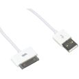 WE Câble USB Apple pour iphone 4 et 4S - 1 mètre - Blanc-0
