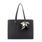 Sac Cabas Souple Doucument A4 Cours Travail Pompon Foulard - Flora Co Paris - Noir - Synthétique