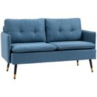 HOMCOM - Canapé 2 Places - Polyester - 139x68x80cm - Bleu