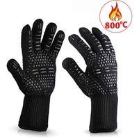 Newpop Gants de barbecue résistant à la chaleur jusqu'à 800 °C