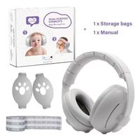 2in1 Casque Anti Bruit Bébés et Enfant, Casque Protection Auditive Bebe,Réglable et Confortable Casque Anti Bruit Baby Ear Defenders