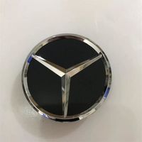 4 hub caps - suitable for Mercedes-Benz car wheels  75mm Noir