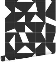 ESTAhome papier peint motif de carrellages noir et blanc - 0,53 x 10,05 m - 139087