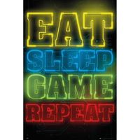 Affiche Maxi Gaming Eat Sleep Game Repeat