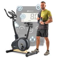 HOP-SPORT Vélo d'appartement magnétique, Masse d'inertie 9 kg, Vélo fitness HS-2080 Spark, 8 Niveaux de résistance, Max. 120 kg