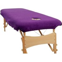 MFB ® - Drap Housse de protection pour table de massage violette classique avec trou visage