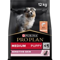 PRO PLAN Medium Puppy Sensitive Skin Riche en Saumon - 12 KG - Croquettes pour chiots de taille moyenne ayant une peau sensible