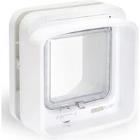 SUREFLAP Chatière à puce électronique DualScan - Blanc - 142 mm x 120 mm (Mémorisation d’un maximum de 32 puces)