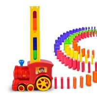 Domino blocs modèle classique ensemble de jouets électriques ensemble de Train avec lumières et sons N°2