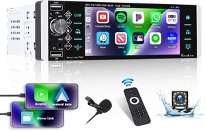 AUTORADIO Autoradio Bluetooth 1 Din avec Apple CarPlay Andro