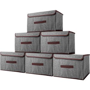 Mangata Lot de 4 boîtes de rangement en tissu - 33 x 33 x 33 cm - Pour armoire, étagères et placard, gris - 33 x 33 x 33 cm - 4 pièces Mangata Lot de 4 boîtes de rangement en tissu - 33 x 33 x 33 cm - Pour armoire, étagères et placard, gris - 33 x 33 x 33 cm - 4 pièces