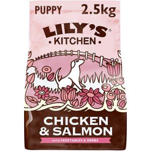 CROQUETTES Lily's Kitchen Croquettes Complètes et Naturelles pour Chiots - Poulet & Saumon (2,5kg) 691856