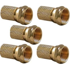 standard EN 50575 25 m blind/é 5 fois Anadol C/âble coaxial anti-incendie avec 10 fiches F plaqu/ées or 5 prises m/âles /Ø 7 mm 135 dB