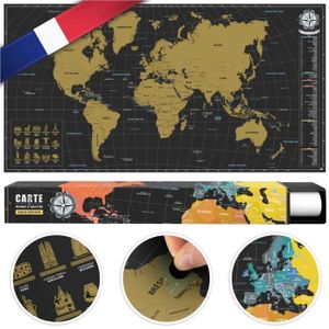 Sous Main Carte Du Monde à Gratter Feuille X 12 Achat