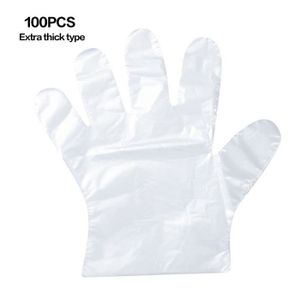 150PCS gants jetables en plastique transparent taille unique PPE Protection 