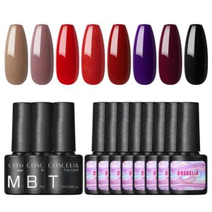 VERNIS A ONGLES Ongles Gel Kit Vernis à Ongles Semi Permanent 8 Ro