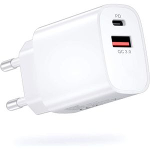 Chargeur USB C 20W Chargeur Rapide Compatible avec iPhone 13 Pro Max 12 11  XR XS SE X 8 7 Plus 6s 6 Adaptateur Secteur 20 w Pri[165] - Cdiscount  Téléphonie