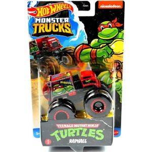 VOITURE - CAMION Hot Wheels Monter Truck Pour Tortues Ninja Raphael Vehicule Miniature Monster Jam TMNT Rouge Voiture Collection Turtles