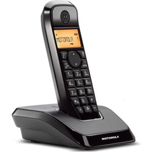 Téléphone fixe Téléphone sans fil MOTOROLA S1201 - Noir - ID d'ap