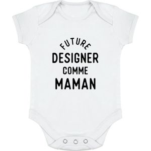 BODY body bébé | Cadeau imprimé en France | 100% coton | Future designer comme maman