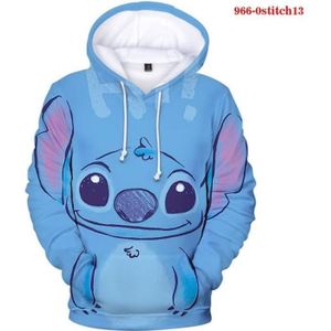 Sweat-Shirt à Capuche et Manches sulfpour Fille, Vêtement Décontracté avec  Imprimé Disney Stitch