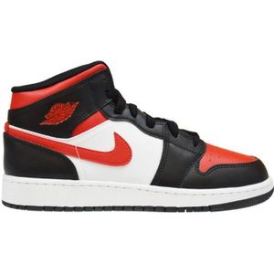 CHAUSSURES BASKET-BALL Chaussures NIKE Air Jordan 1 Mid GS Noir,Rouge - M