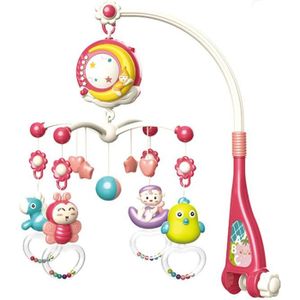 MOBILE Mobile Musical pour lit bébé 3 en 1 Tournant Télécommandé Projection de Lumières Musique Jouets de chevet jouets éducatifs Sécurité