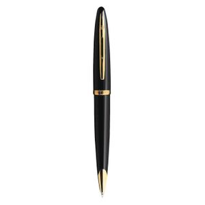 Stylo - Parure WATERMAN Carene stylo bille, noir brillant, attributs dorés, recharge bleue pointe moyenne, Coffret cadeau