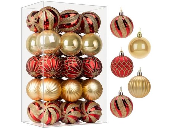 35 Boules De Noël Incassables - Lot Décoration Sapin Et Fêtes - Idéal Maison & Mariage