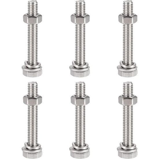 Lot De 6 Vis M5 X 18 Mm Pour Potence De Vélo - Acier Inoxydable - Noir/Rouge/Bleu/Doré