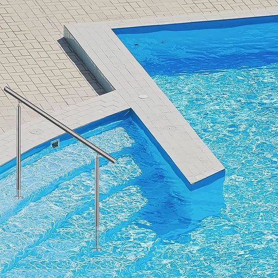 Main Courante Piscine Extérieure Acier Inoxydable 304 - Antirouille, Courbée, Installation Facile