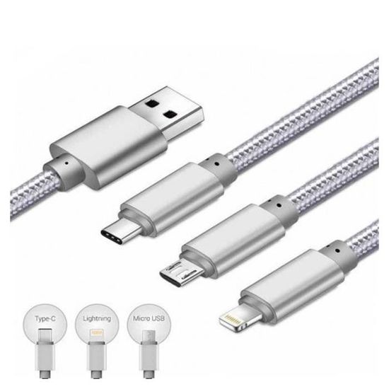 Cable de charge USB-C vers Lightning 1 mètre compatible pour iPhone 7 vers  MacBook Air 13 - Marque Yuan Yuan