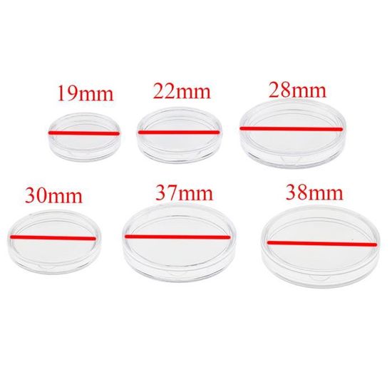Lot De 200 Capsules Transparentes Pour Pièces De Monnaie – 21mm – Plastique Acrylique – Protection Et Rangement