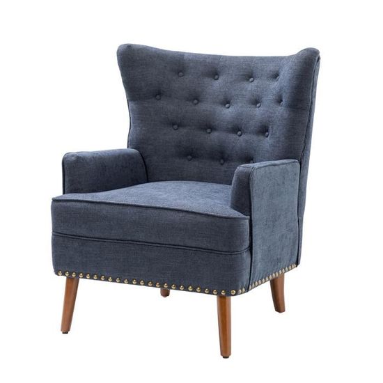 Fauteuil De Salon Rembourré HULALA HOME – Design Tonneau, Tissu Polyester, Confort Haut De Gamme